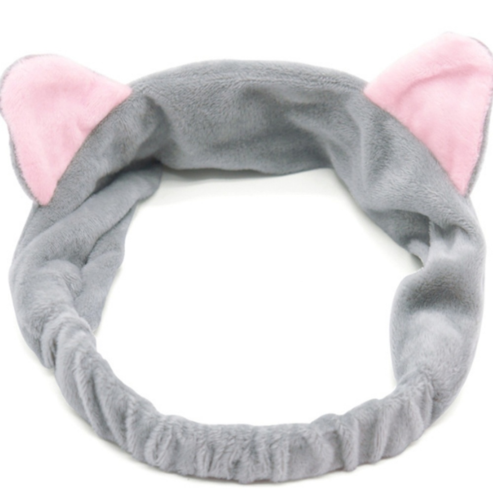 Gray Cat Ear Soft Headband